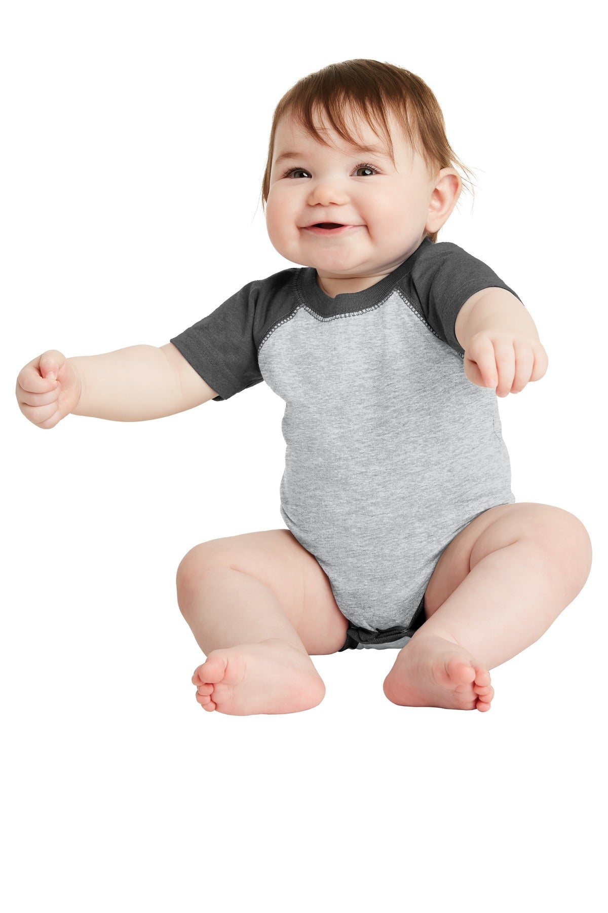 Rabbit Skins- Rabbit Skins™ Infant Baseball Fine Jersey Bodysuit. RS4430-Medtech- 4