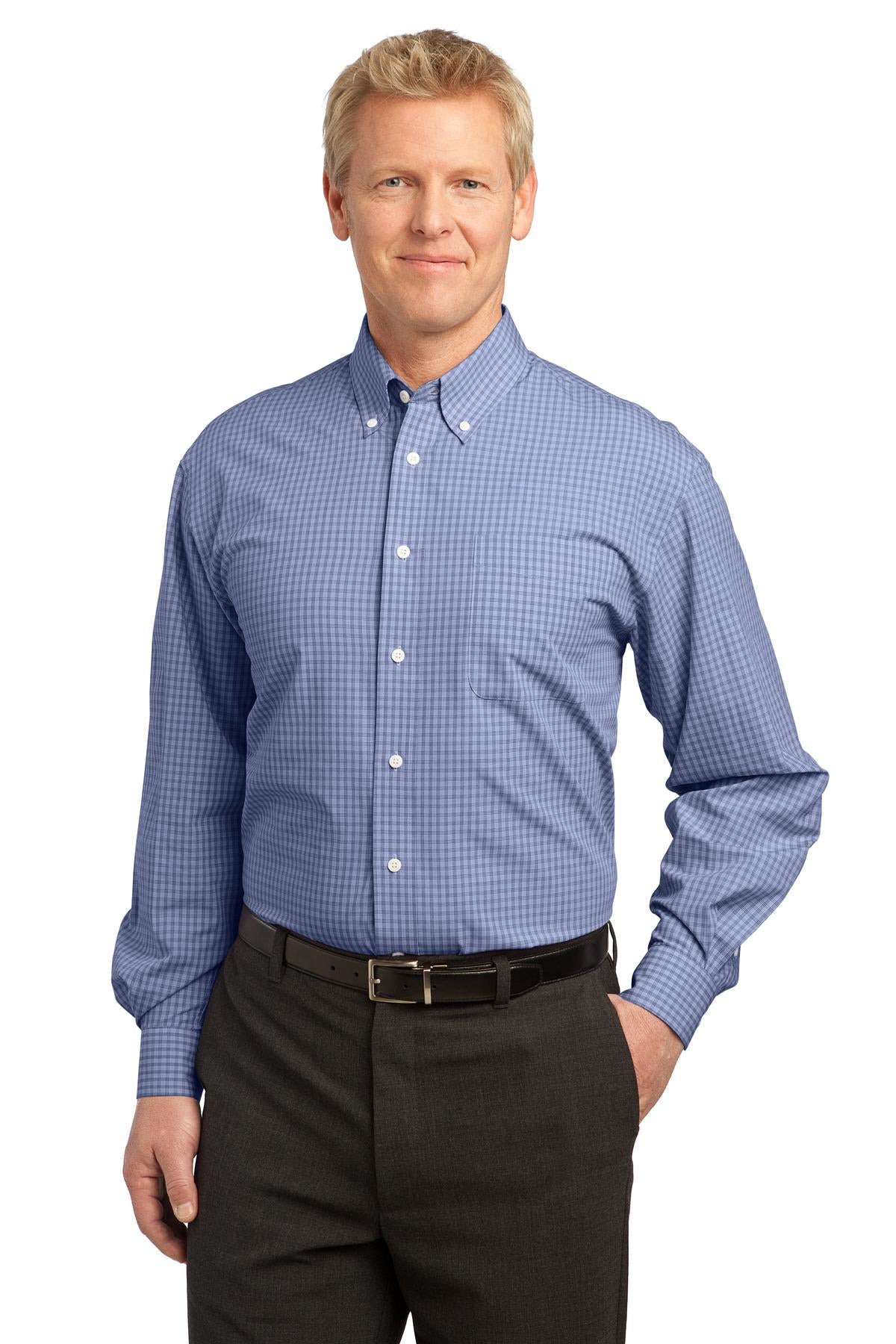 Port Authority- Port Authority® Plaid Pattern Easy Care Shirt. S639-Medtech- 2