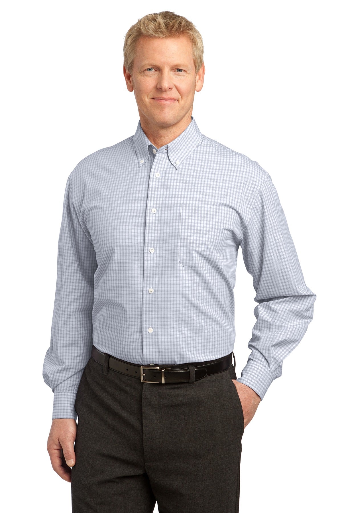 Port Authority- Port Authority® Plaid Pattern Easy Care Shirt. S639-Medtech- 3