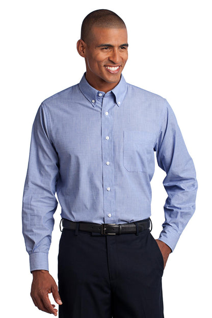 Port Authority- Port Authority® Crosshatch Easy Care Shirt. S640-Medtech- 1