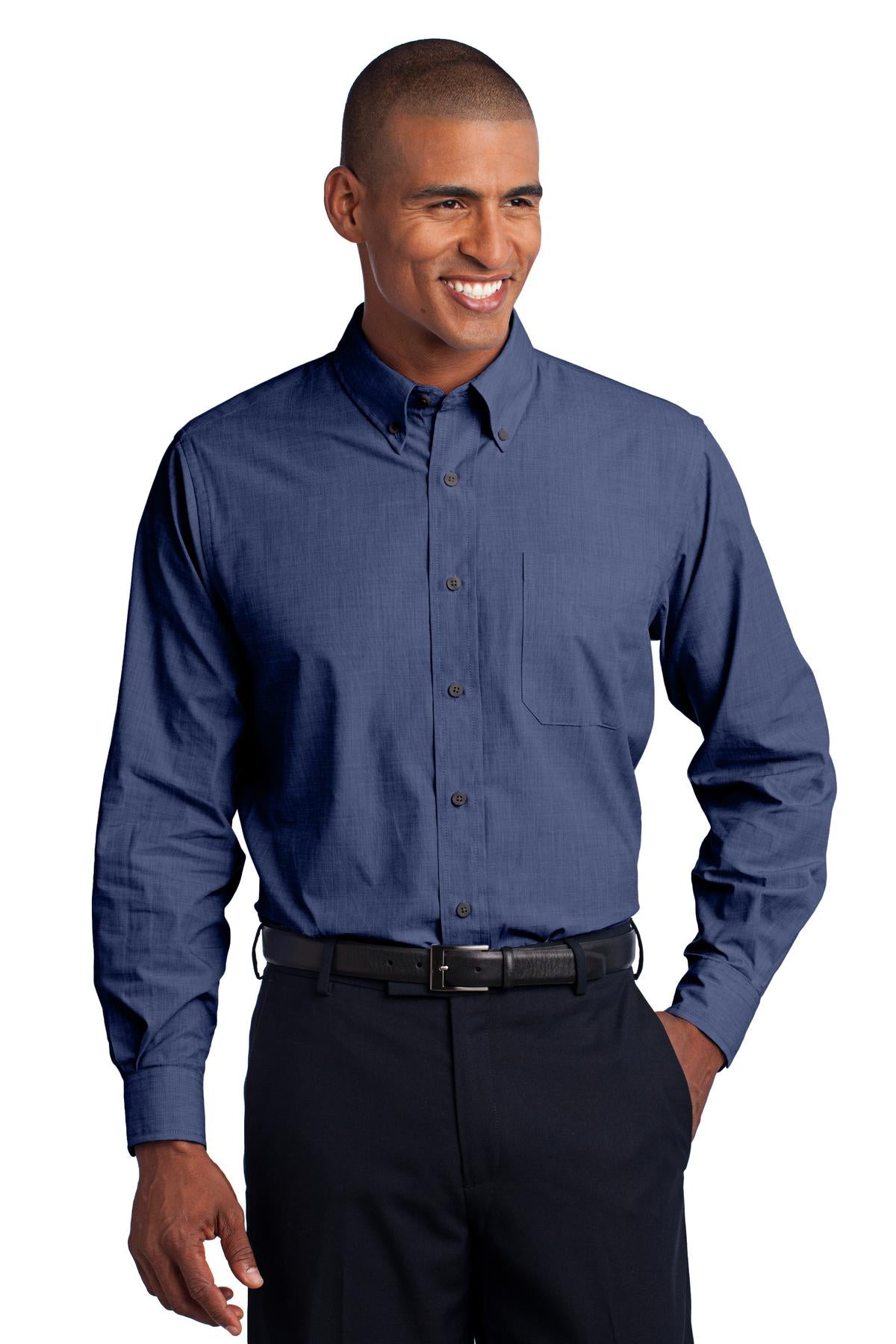 Port Authority- Port Authority® Crosshatch Easy Care Shirt. S640-Medtech- 2