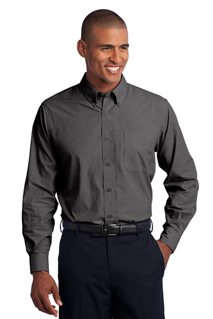 Port Authority- Port Authority® Crosshatch Easy Care Shirt. S640-Medtech- 4