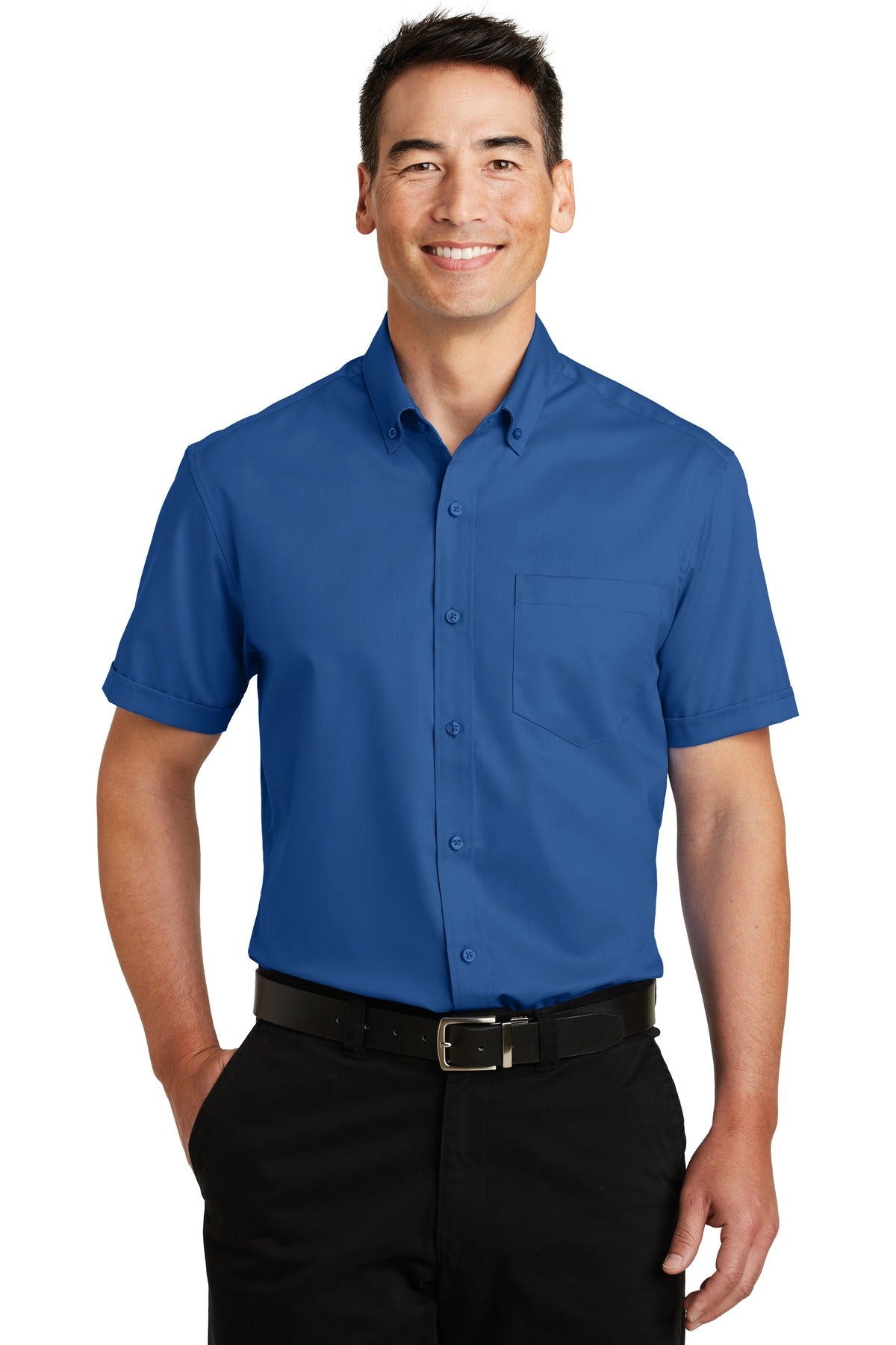 Port Authority- Port Authority® Short Sleeve SuperPro™ Twill Shirt. S664-Medtech- 4