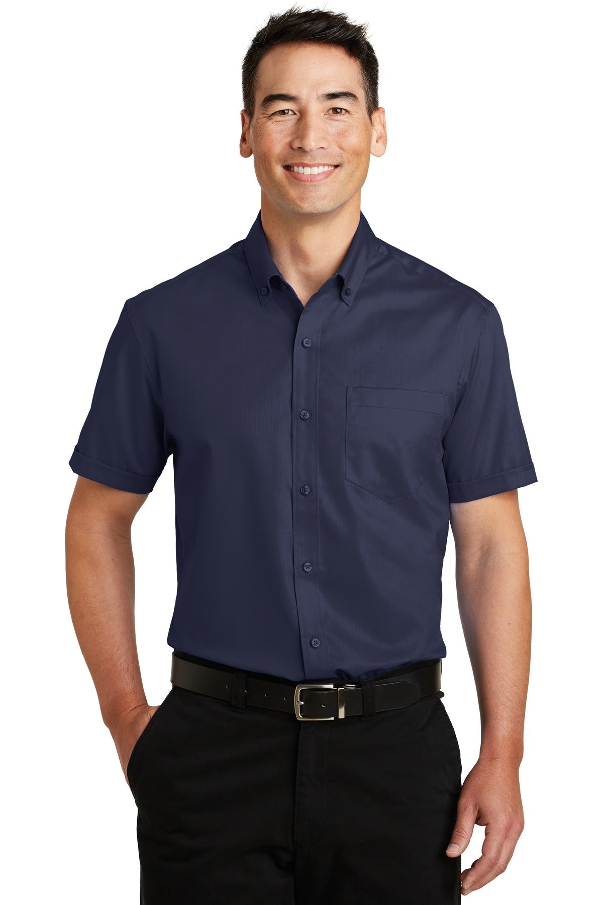 Port Authority- Port Authority® Short Sleeve SuperPro™ Twill Shirt. S664-Medtech- 5