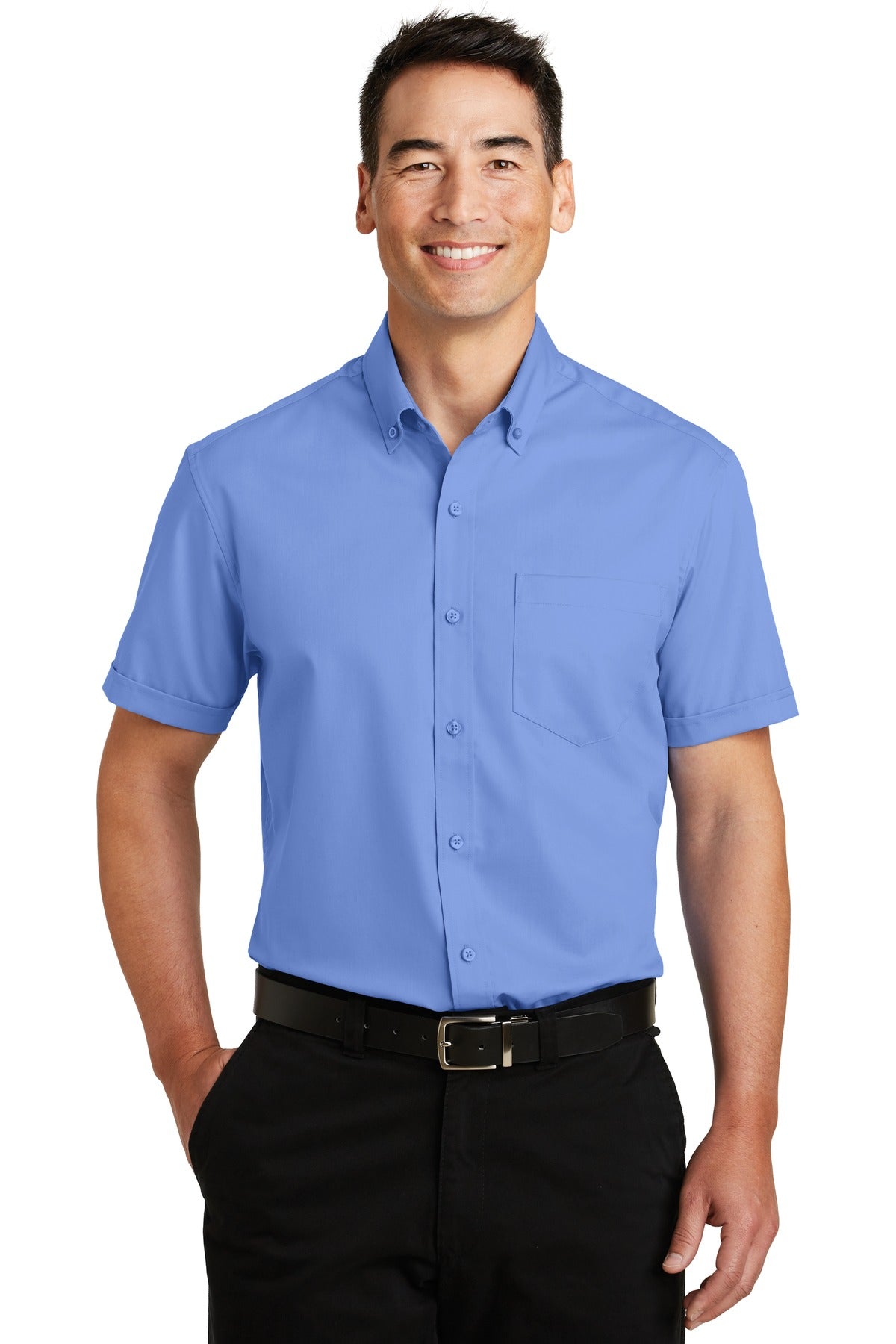 Port Authority- Port Authority® Short Sleeve SuperPro™ Twill Shirt. S664-Medtech- 6