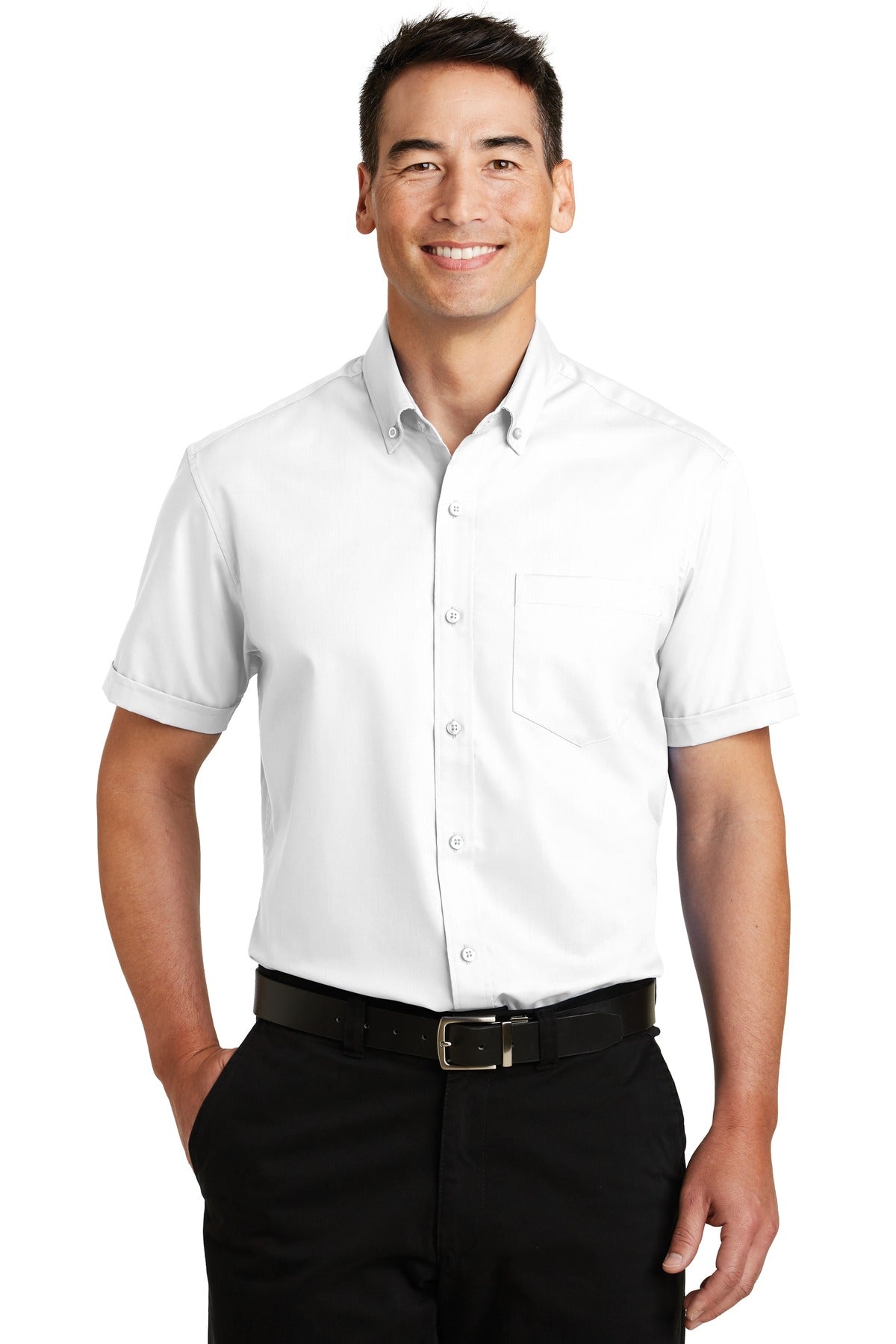 Port Authority- Port Authority® Short Sleeve SuperPro™ Twill Shirt. S664-Medtech- 7