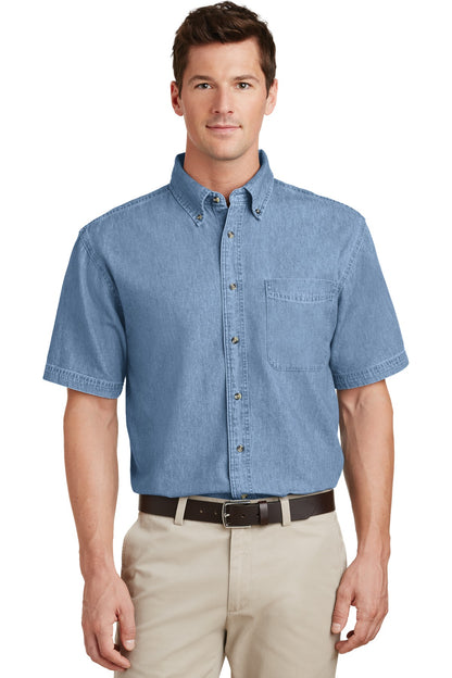 Port & Company- Port & Company® - Short Sleeve Value Denim Shirt. SP11-Medtech- 1