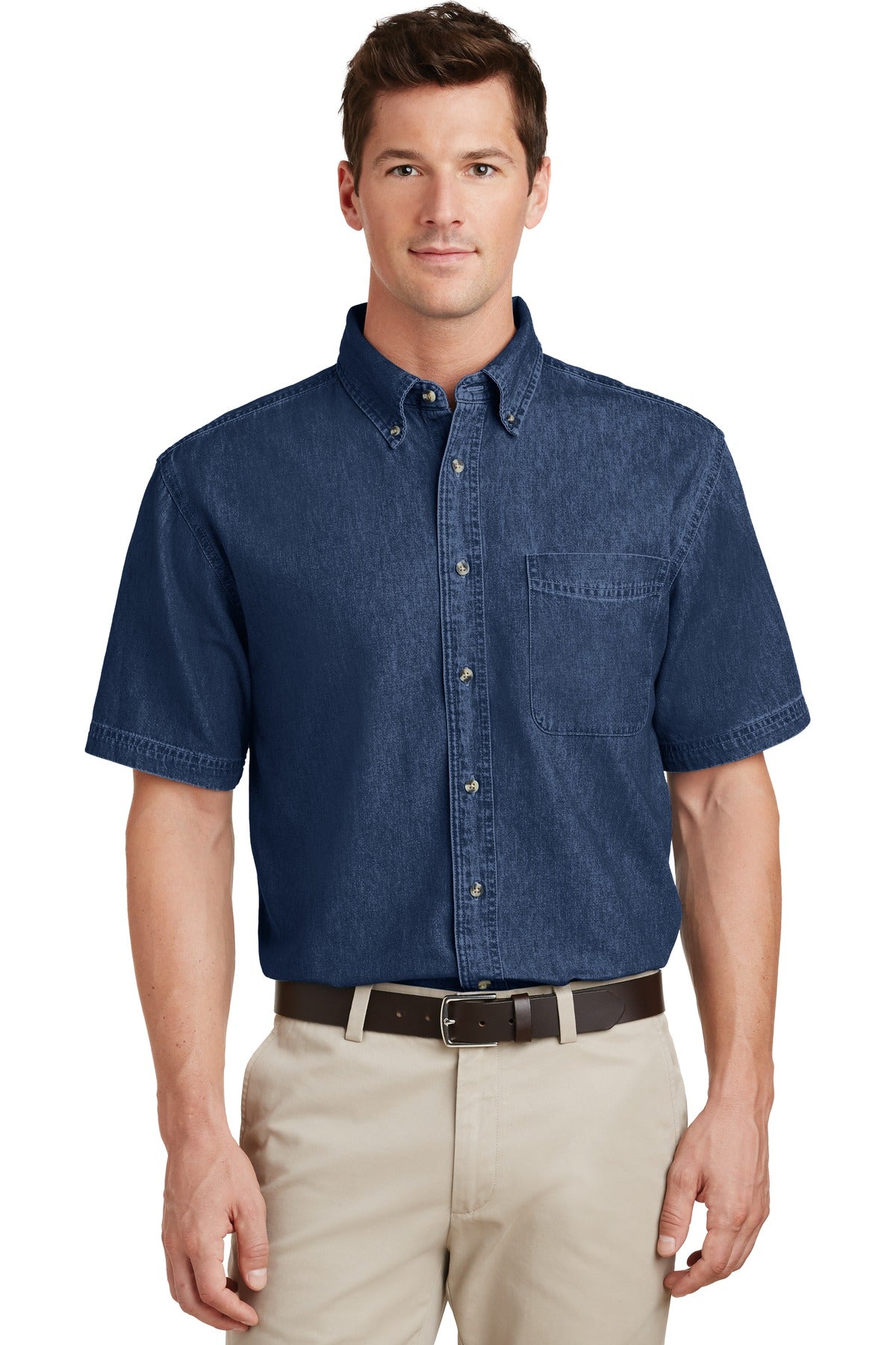 Port & Company- Port & Company® - Short Sleeve Value Denim Shirt. SP11-Medtech- 2