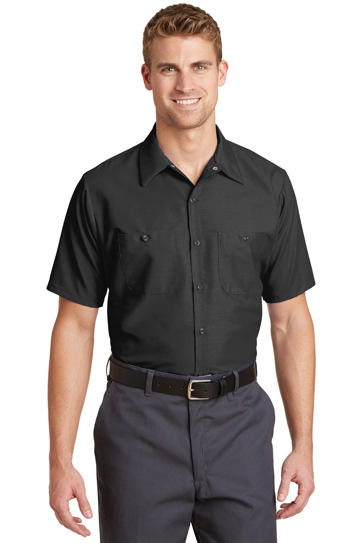 Red Kap- Red Kap® Short Sleeve Industrial Work Shirt. SP24-Medtech- 2