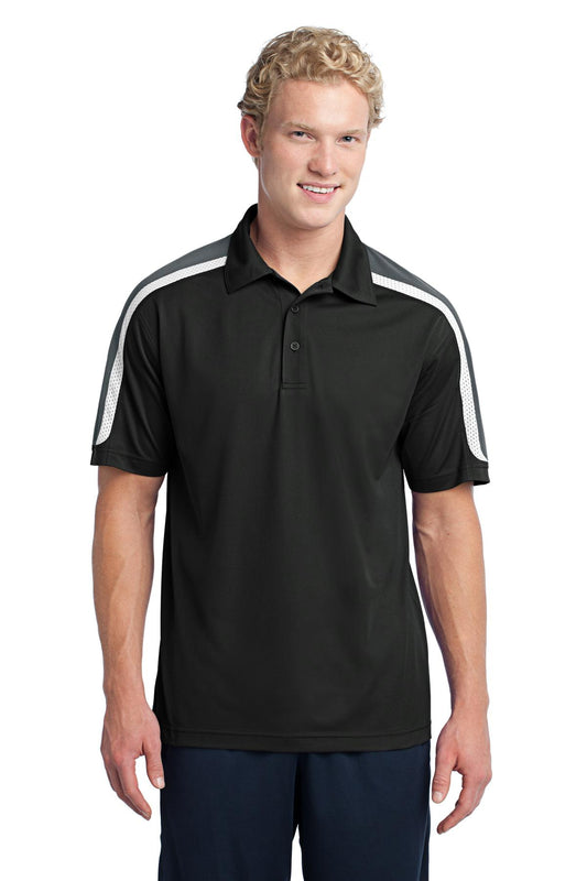 Sport-Tek- Sport-Tek® Tricolor Shoulder Micropique Sport-Wick® Polo. ST658-Medtech- 1