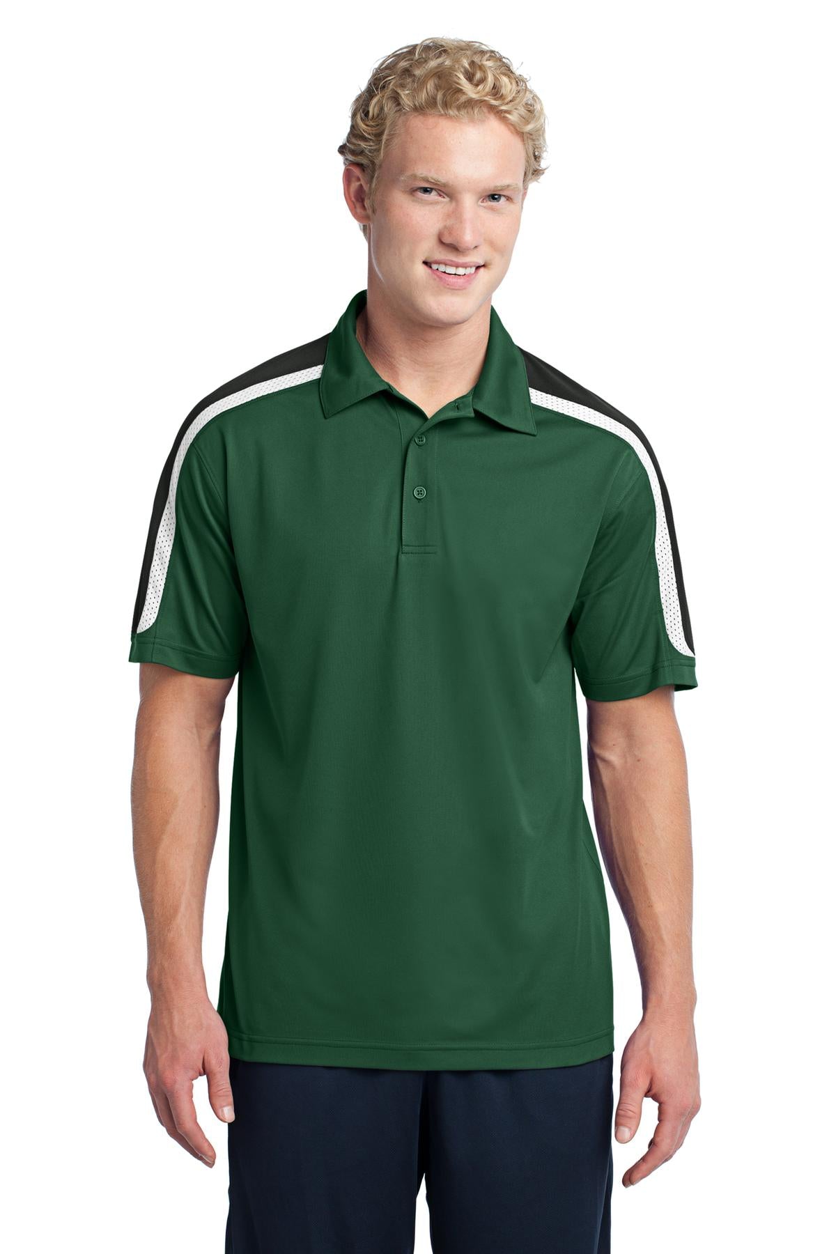 Sport-Tek- Sport-Tek® Tricolor Shoulder Micropique Sport-Wick® Polo. ST658-Medtech- 3