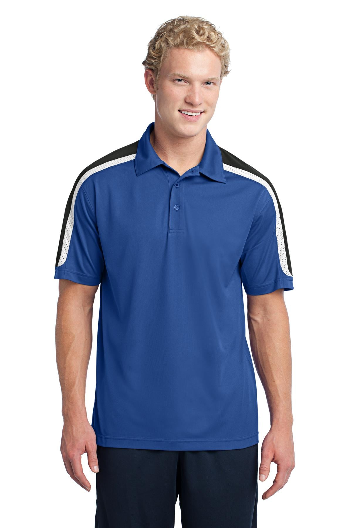 Sport-Tek- Sport-Tek® Tricolor Shoulder Micropique Sport-Wick® Polo. ST658-Medtech- 5