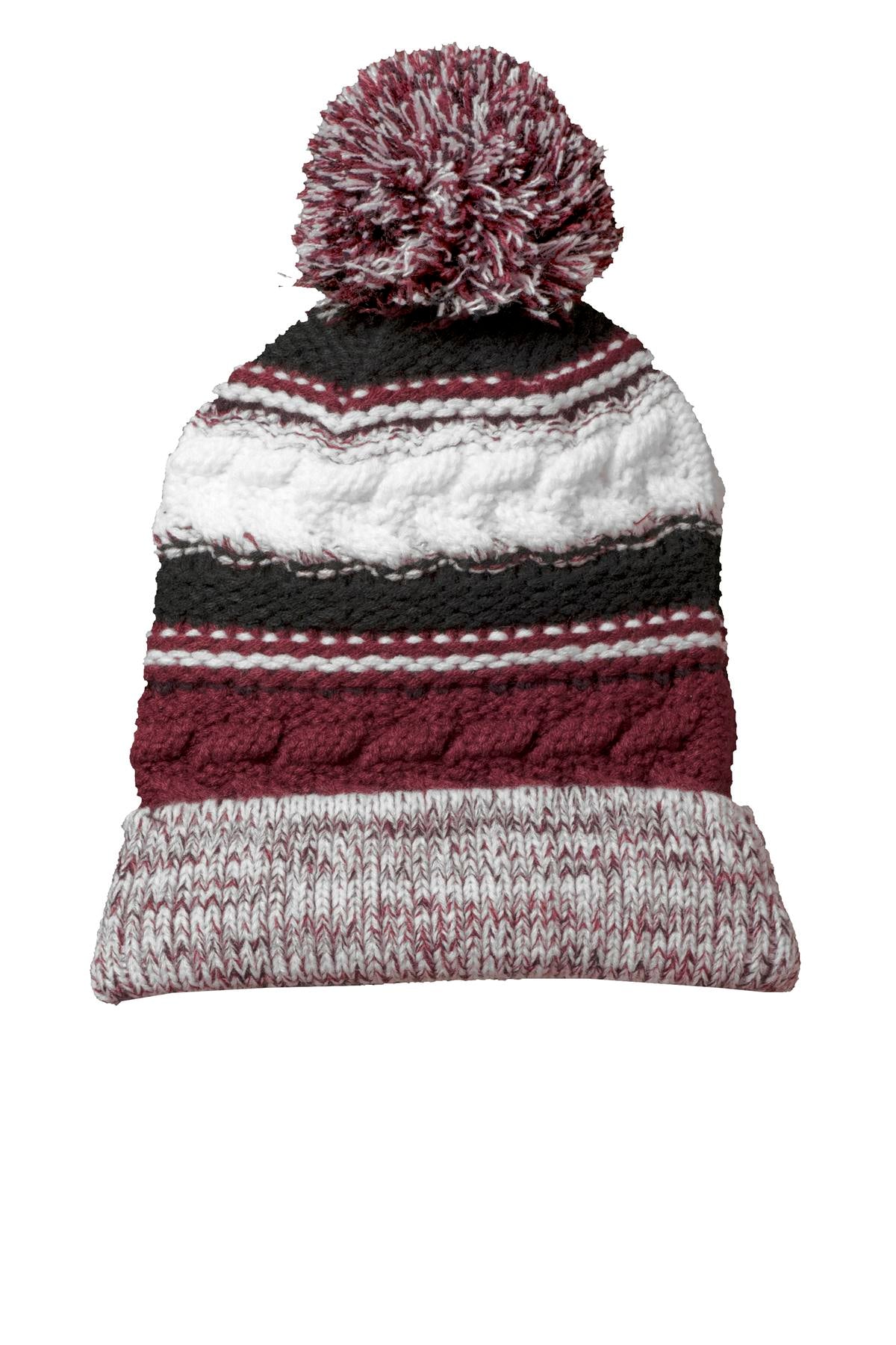 Sport-Tek- Sport-Tek® Pom Pom Team Beanie. STC21-Medtech- 3