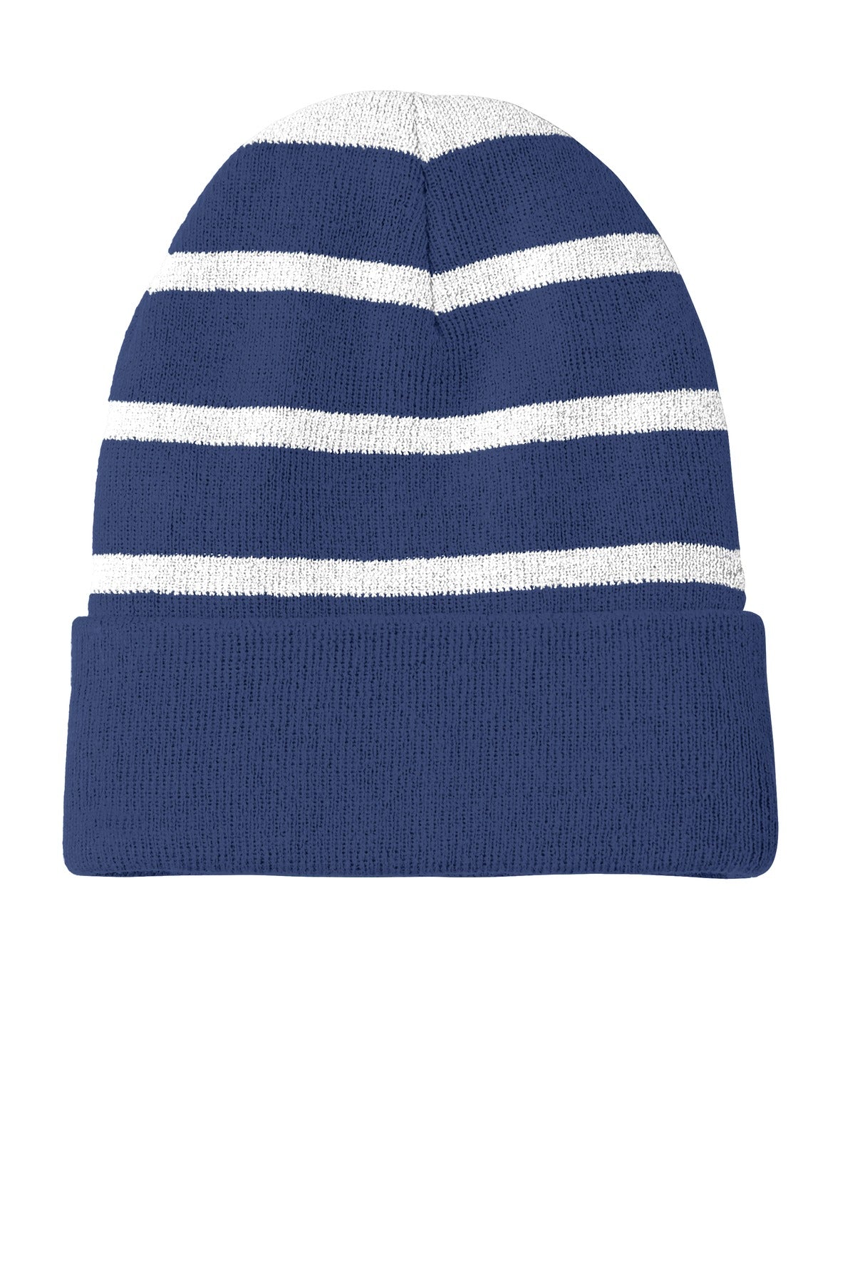 Sport-Tek- Sport-Tek® Striped Beanie with Solid Band. STC31-Medtech- 7