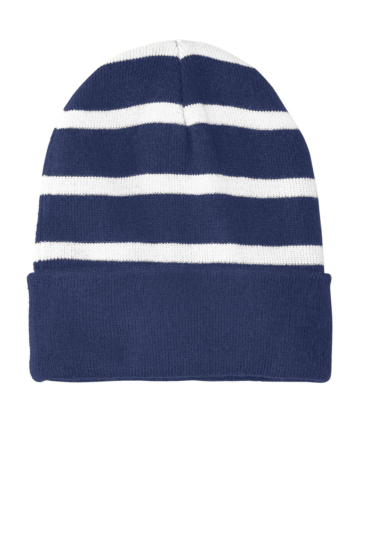 Sport-Tek- Sport-Tek® Striped Beanie with Solid Band. STC31-Medtech- 8