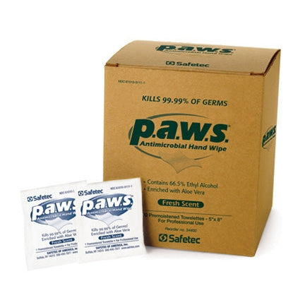 Safetec PAWS Antimicrobial Hand Wipes