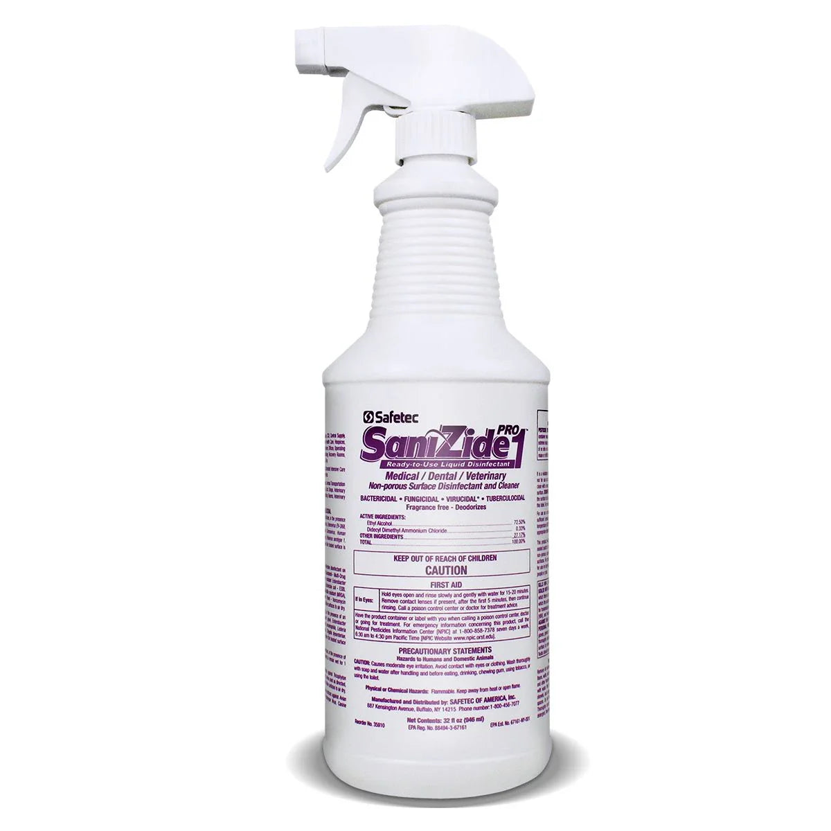 Safetec SANIZIDE PRO 1 Surface Disinfectant Spray 32oz