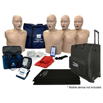 Series 2000 CPR Manikin Kit, 4-Pack Adult with Advanced Feedback, AED UltraTrainers