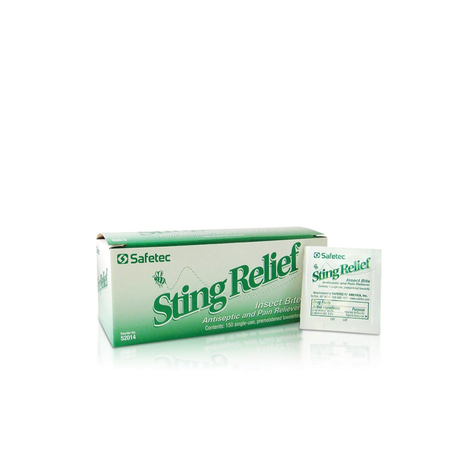 Sting Relief Wipes, 20/Case