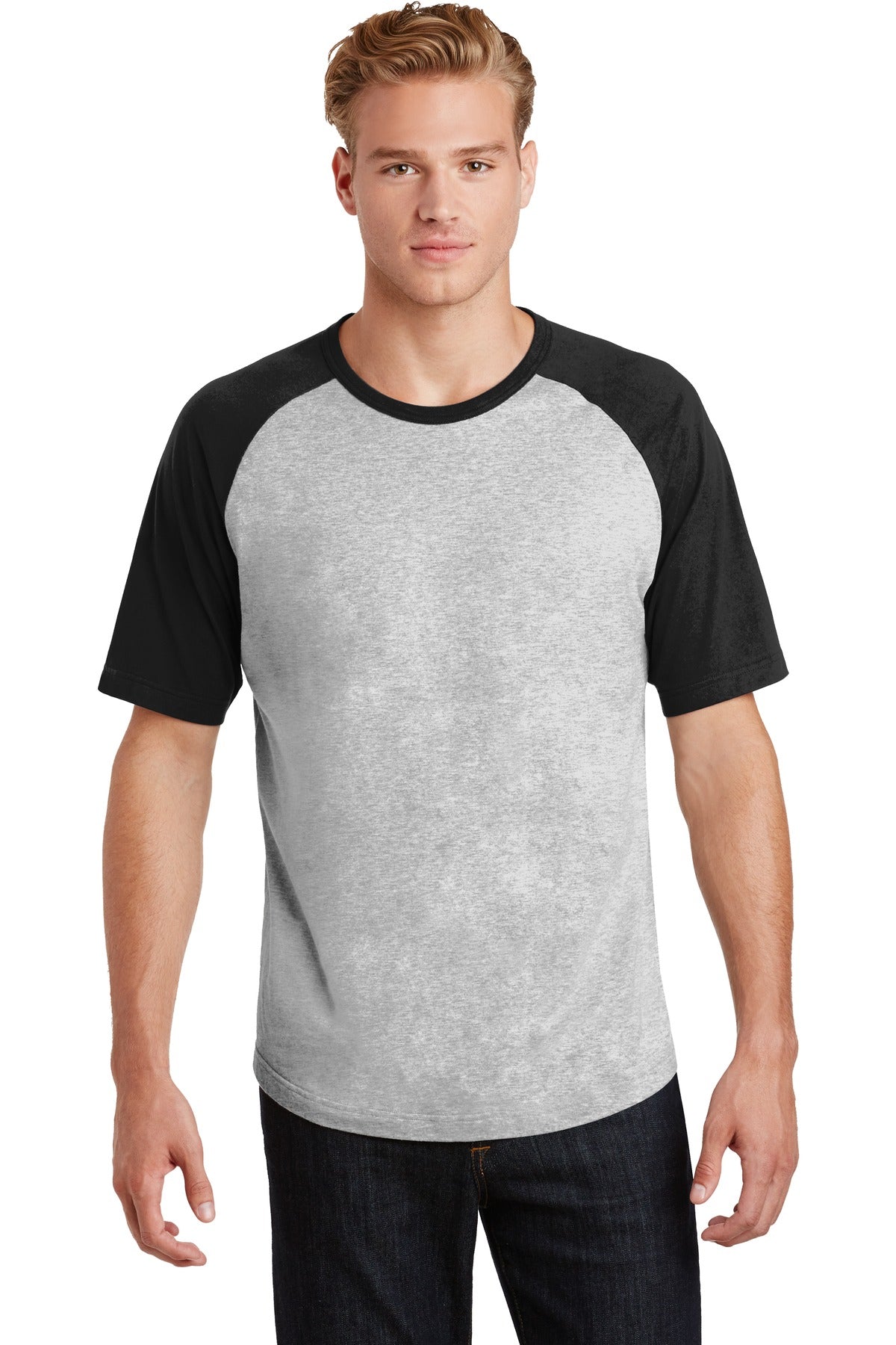 Sport-Tek- Sport-Tek® Short Sleeve Colorblock Raglan Jersey. T201-Medtech- 1