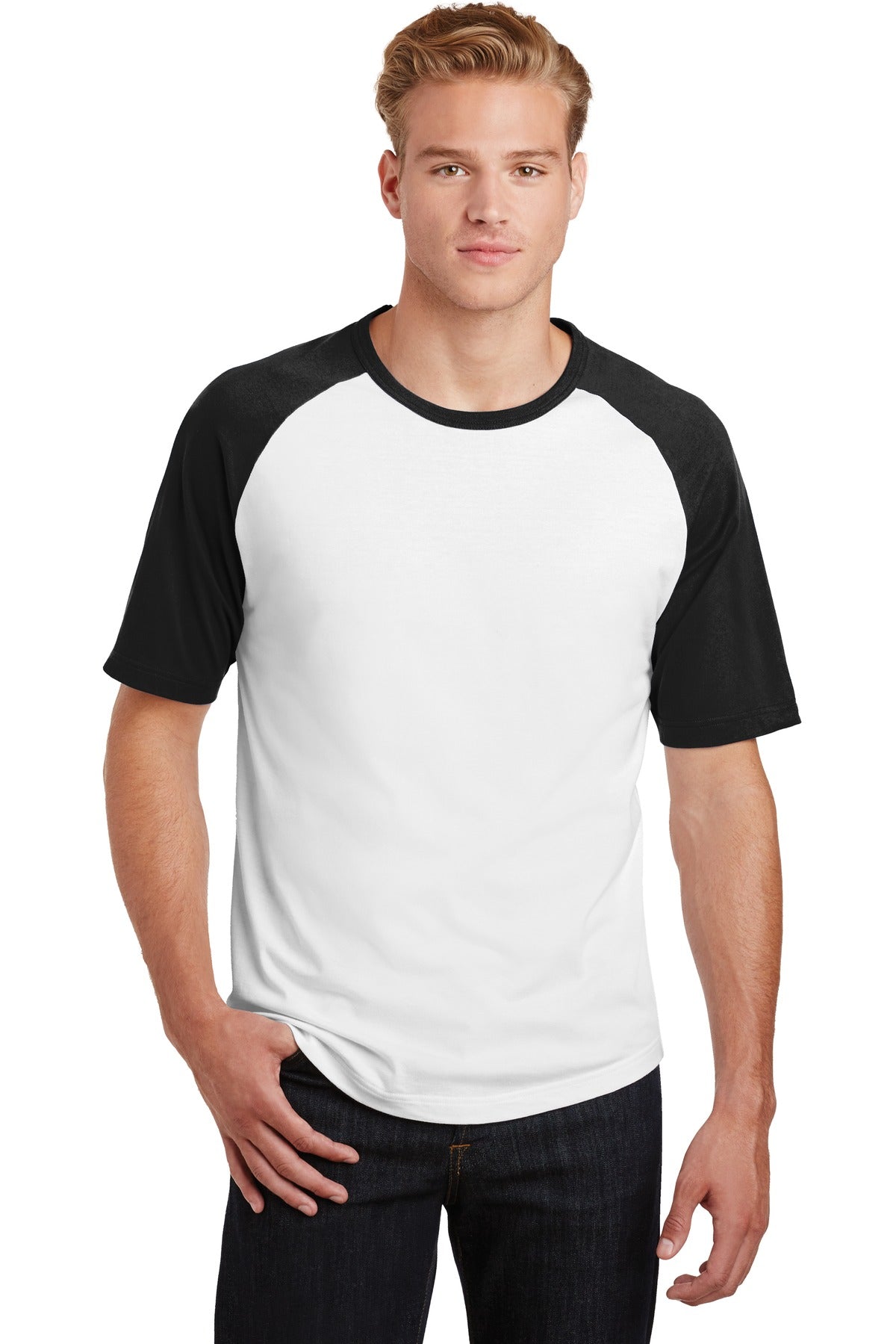 Sport-Tek- Sport-Tek® Short Sleeve Colorblock Raglan Jersey. T201-Medtech- 3