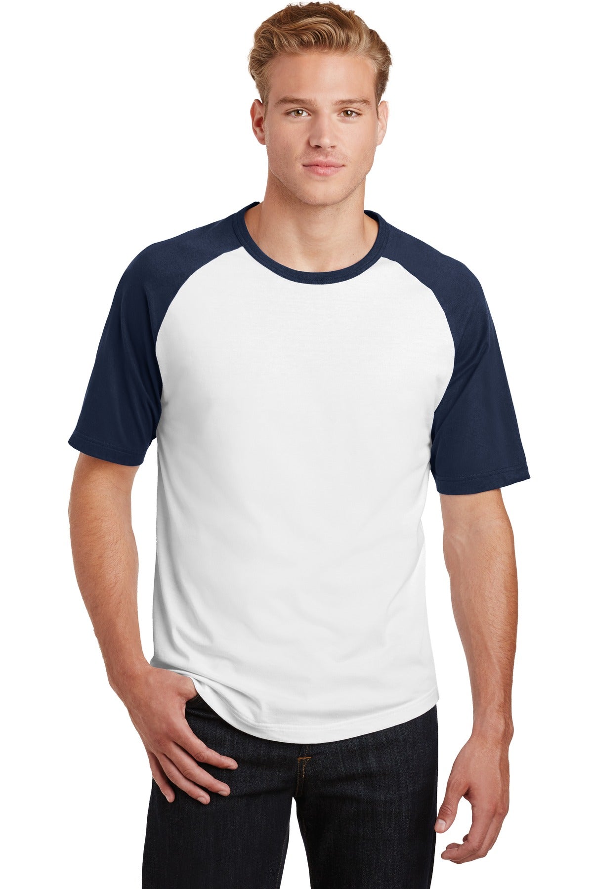 Sport-Tek- Sport-Tek® Short Sleeve Colorblock Raglan Jersey. T201-Medtech- 4