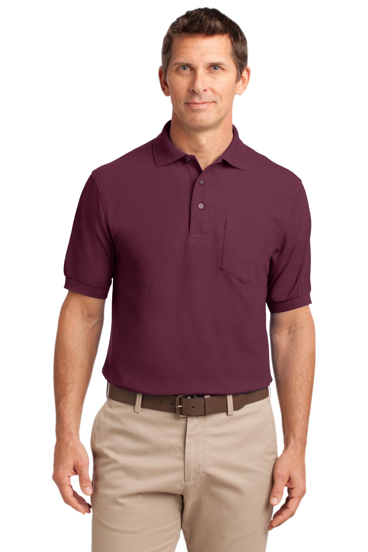 Port Authority- Port Authority® Tall Silk Touch™ Polo with Pocket. TLK500P-Medtech- 2