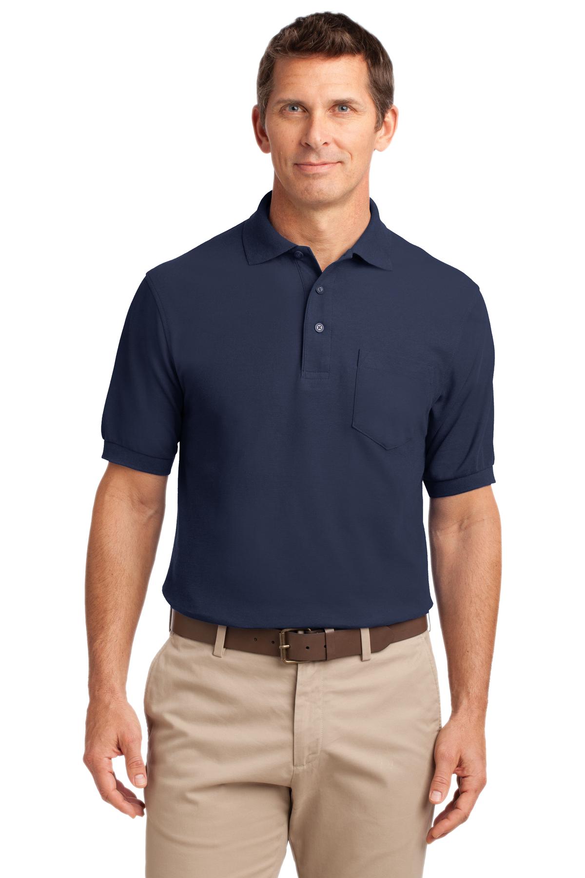 Port Authority- Port Authority® Tall Silk Touch™ Polo with Pocket. TLK500P-Medtech- 5