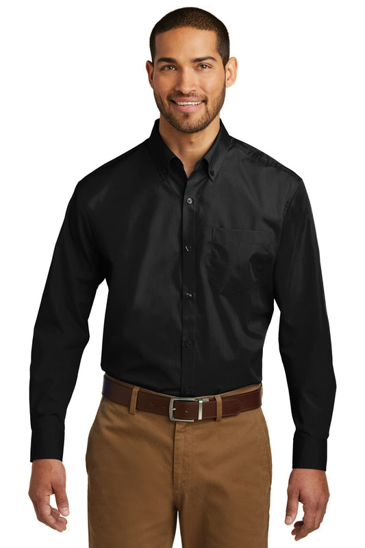 Port Authority- Port Authority® Tall Long Sleeve Carefree Poplin Shirt. TW100-Medtech- 1