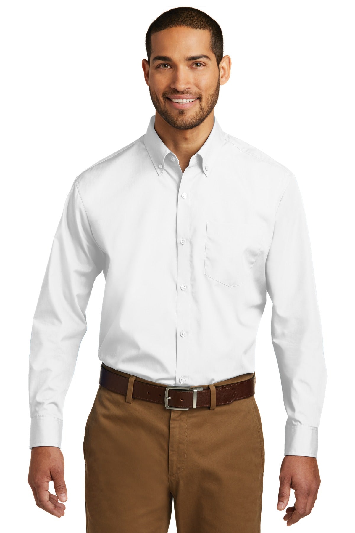 Port Authority- Port Authority® Tall Long Sleeve Carefree Poplin Shirt. TW100-Medtech- 3