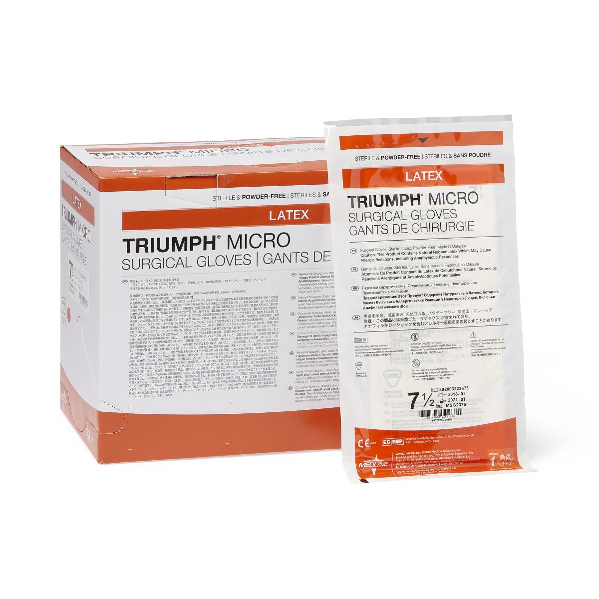 Triumph Micro Latex Surgical Gloves