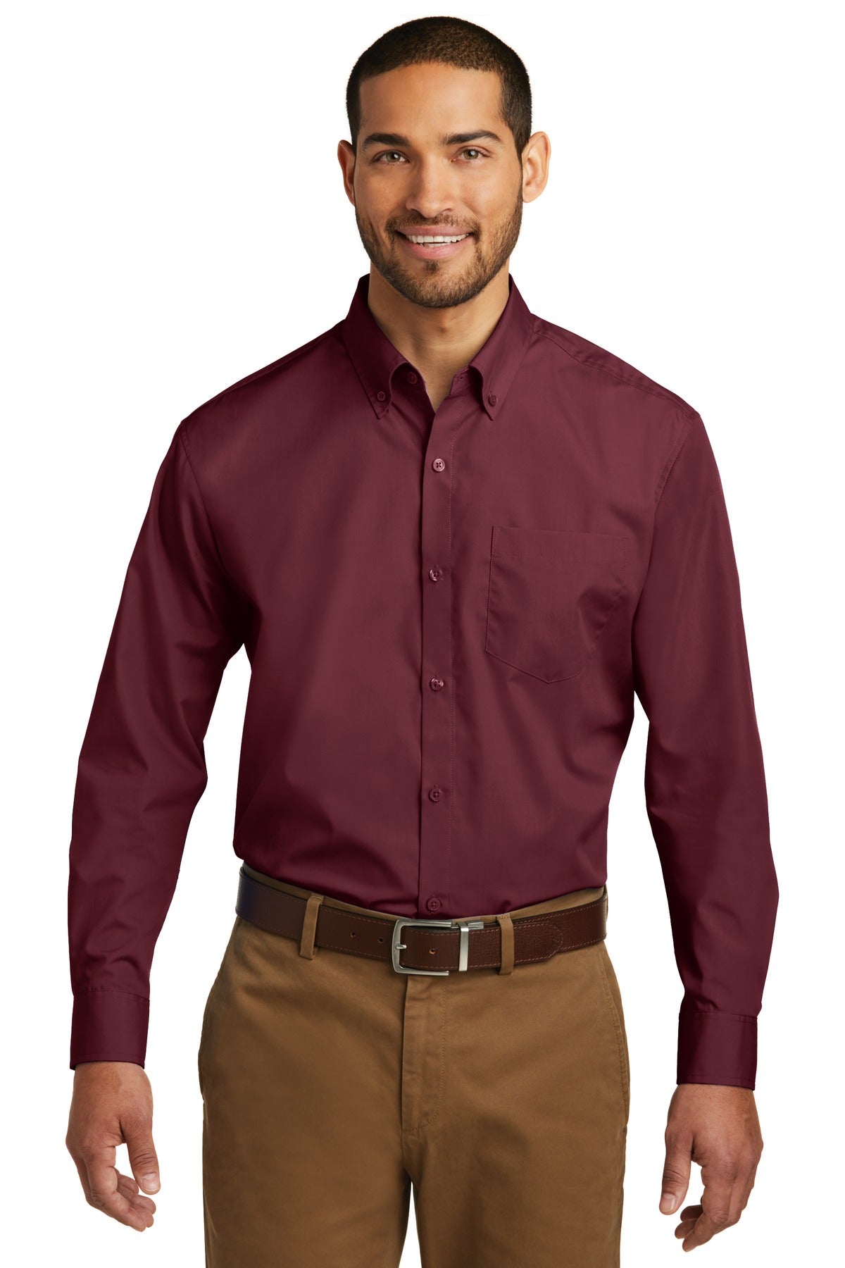 Port Authority- Port Authority® Long Sleeve Carefree Poplin Shirt. W100-Medtech- 1