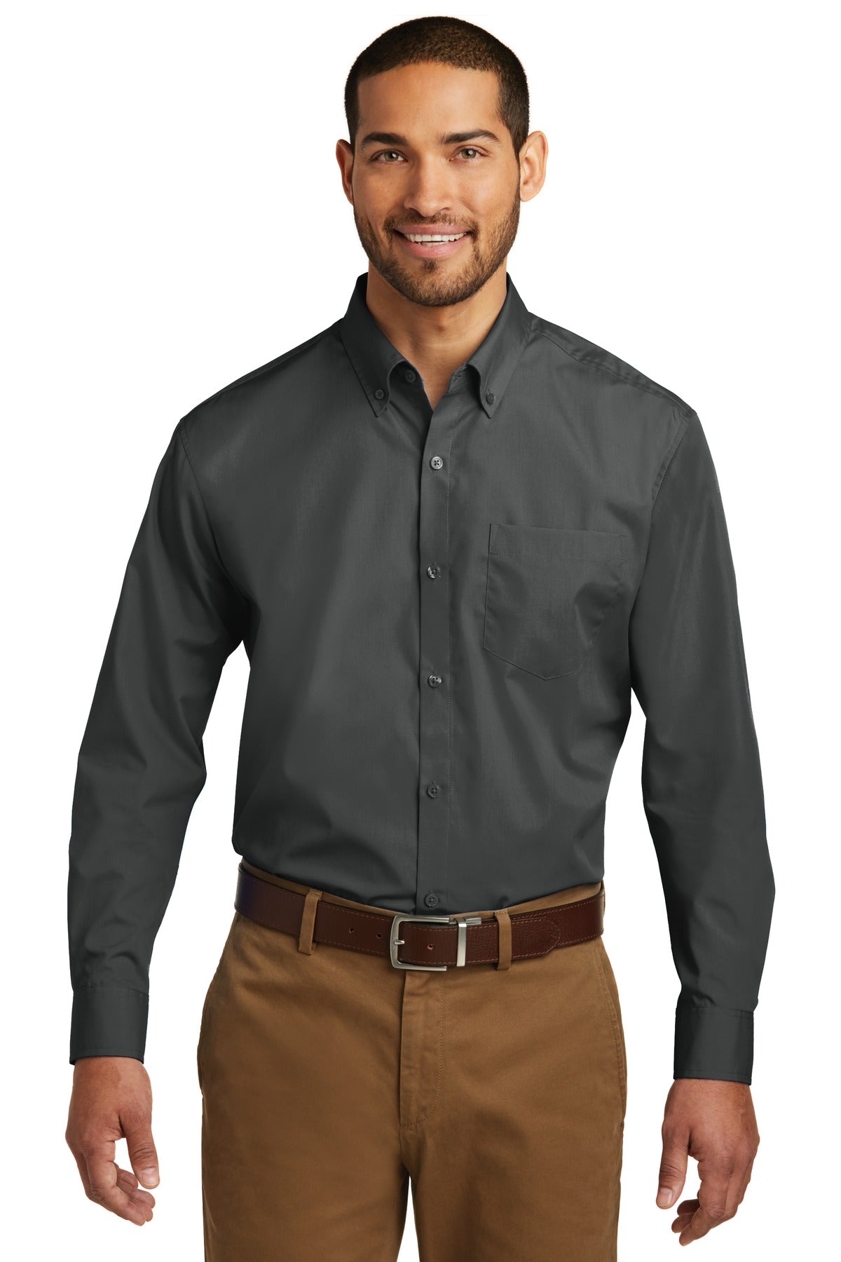 Port Authority- Port Authority® Long Sleeve Carefree Poplin Shirt. W100-Medtech- 5