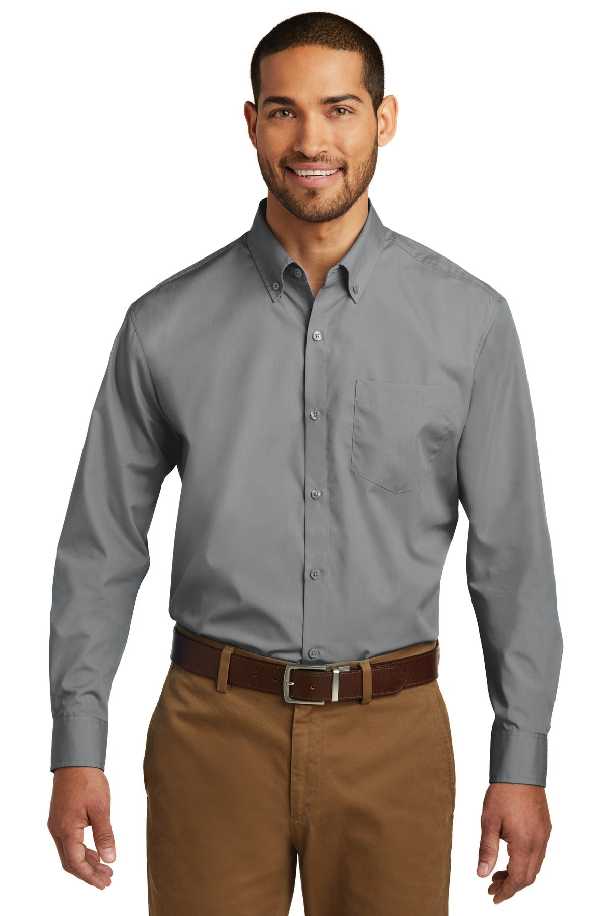 Port Authority- Port Authority® Long Sleeve Carefree Poplin Shirt. W100-Medtech- 6