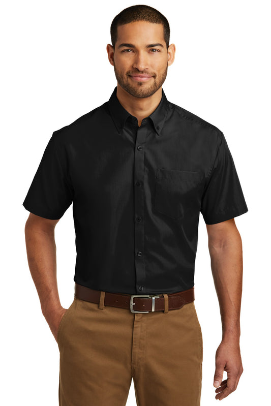 Port Authority- Port Authority® Short Sleeve Carefree Poplin Shirt. W101-Medtech- 1