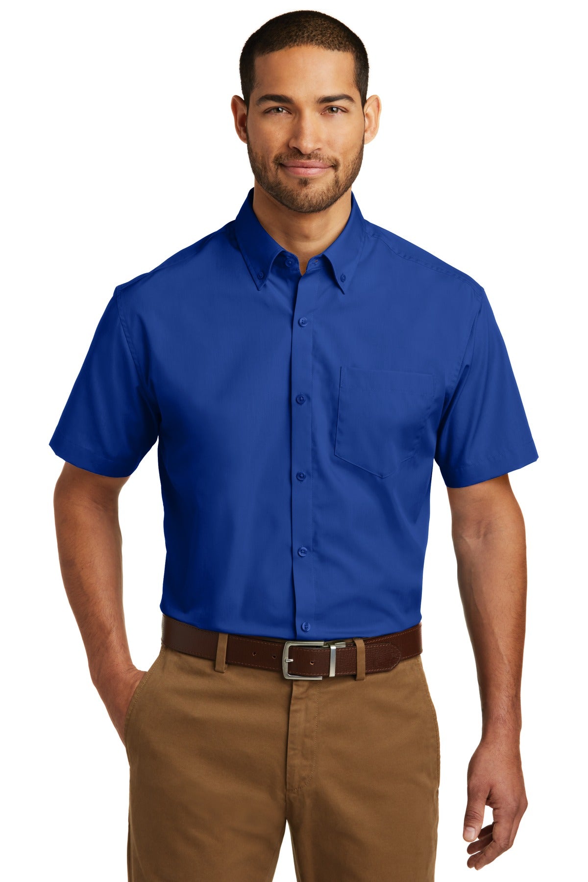 Port Authority- Port Authority® Short Sleeve Carefree Poplin Shirt. W101-Medtech- 4