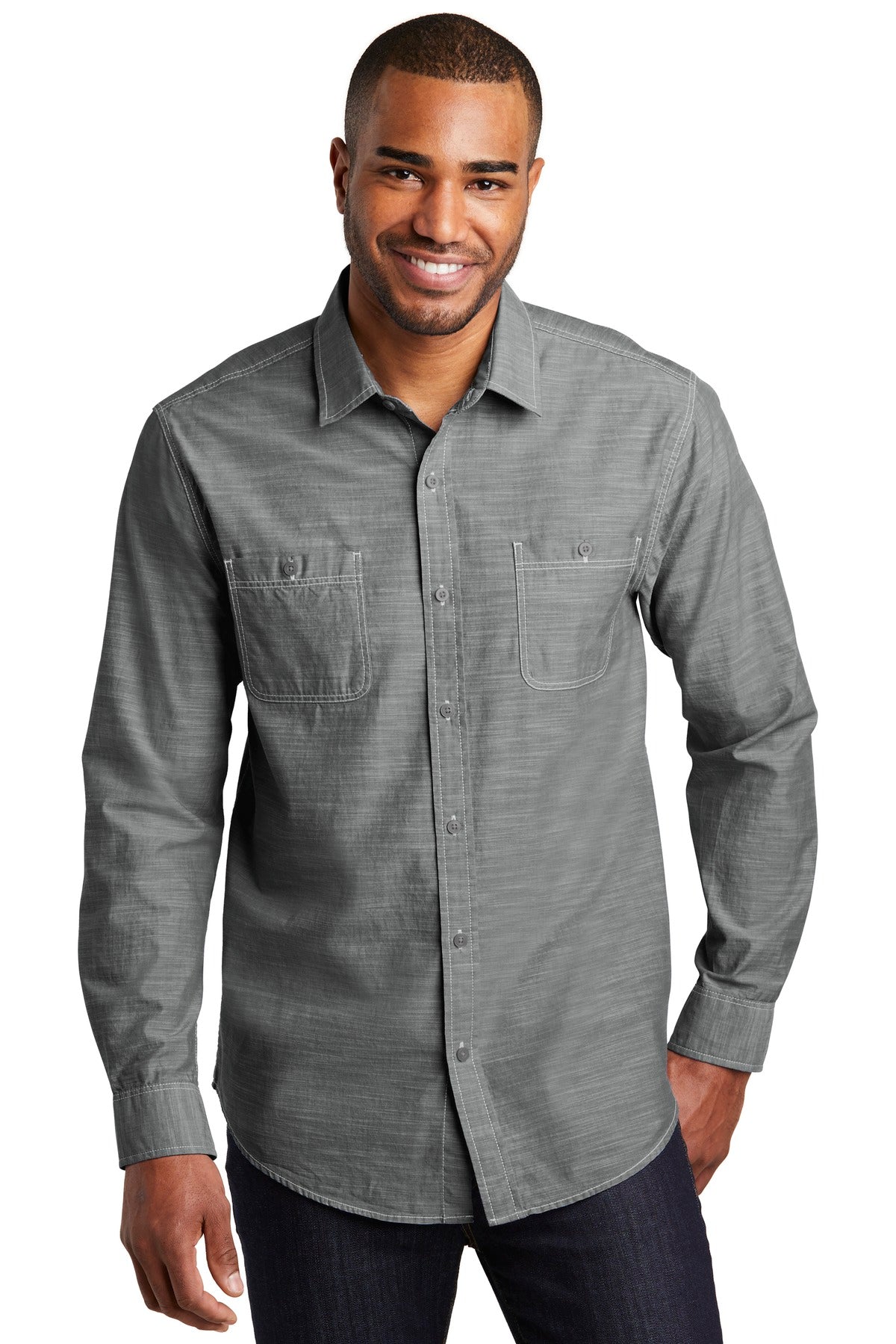 Port Authority- Port Authority® Slub Chambray Shirt. W380-Medtech- 1