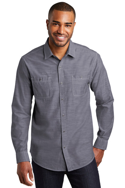 Port Authority- Port Authority® Slub Chambray Shirt. W380-Medtech- 3