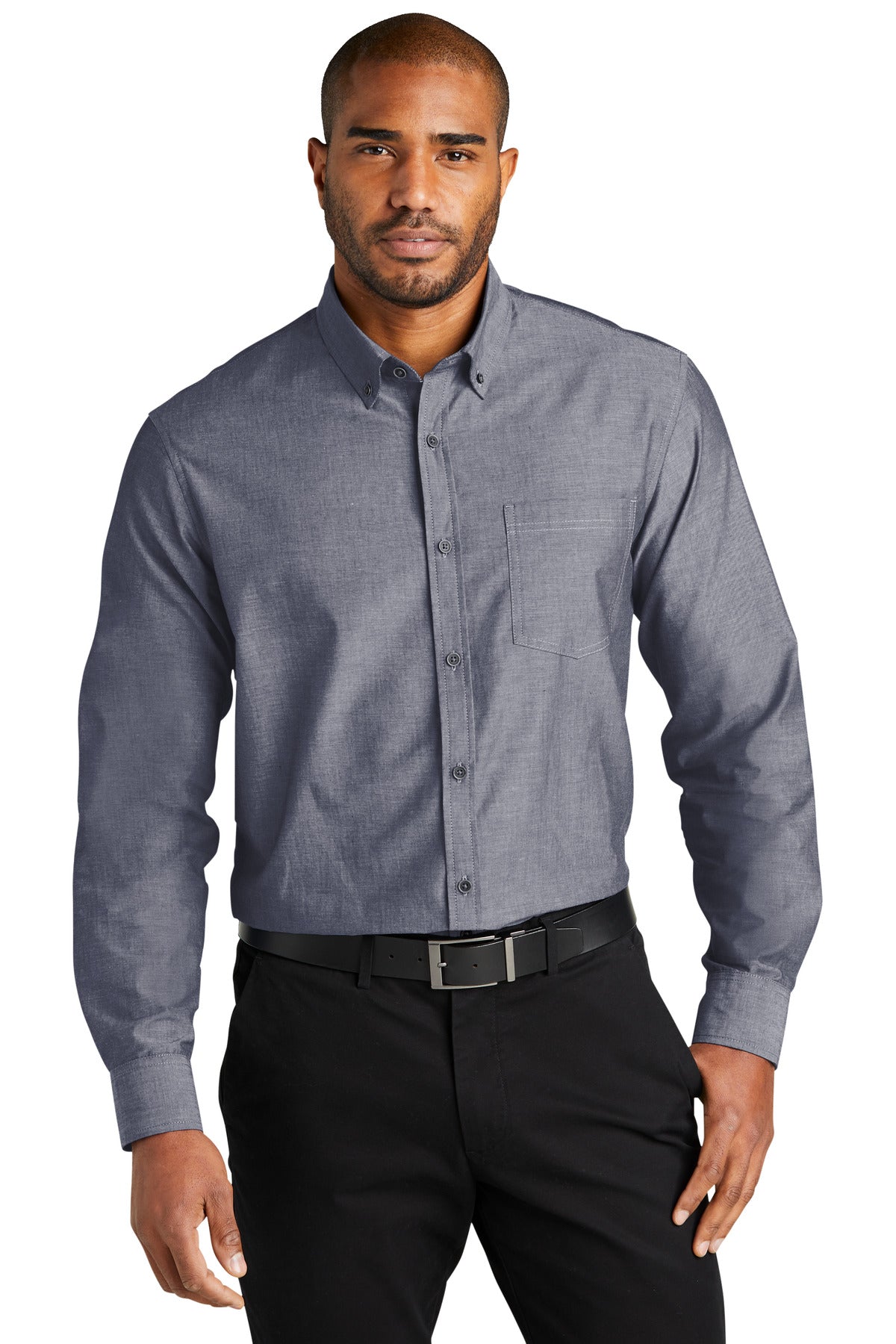 Port Authority- Port Authority® Long Sleeve Chambray Easy Care Shirt W382-Medtech- 2