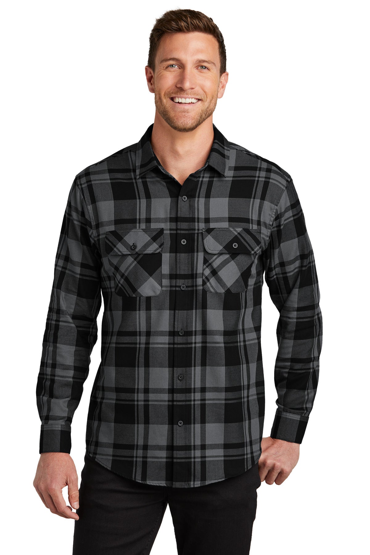 Port Authority- Port Authority® Plaid Flannel Shirt. W668-Medtech- 2