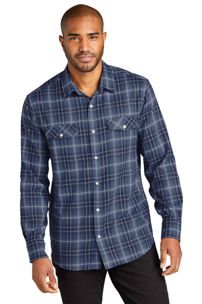 Port Authority- Port Authority® Long Sleeve Ombre Plaid Shirt W672-Medtech- 3