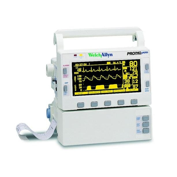 Welch Allyn Protocol Propaq Encore 206 EL ECG, NIBP, IBP, Temp, SPO2, ETCO2, Printer, Recertified