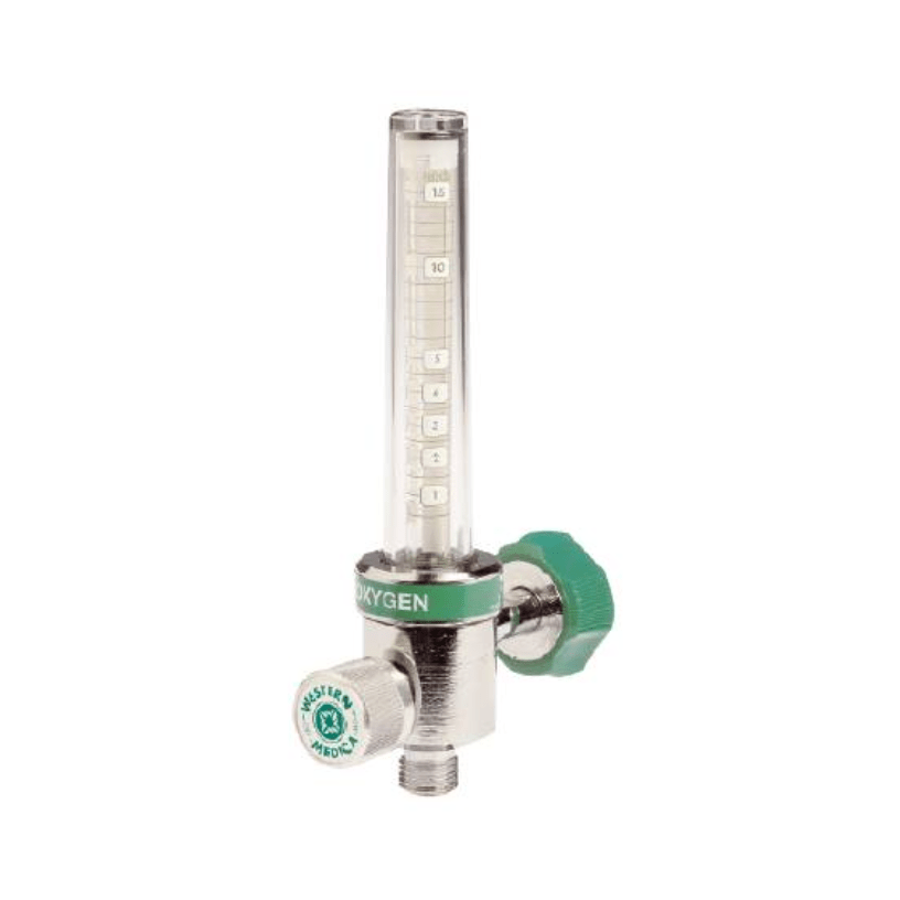 Western Enterprises Brass Oxygen Flowmeter 15 LPM, DISS