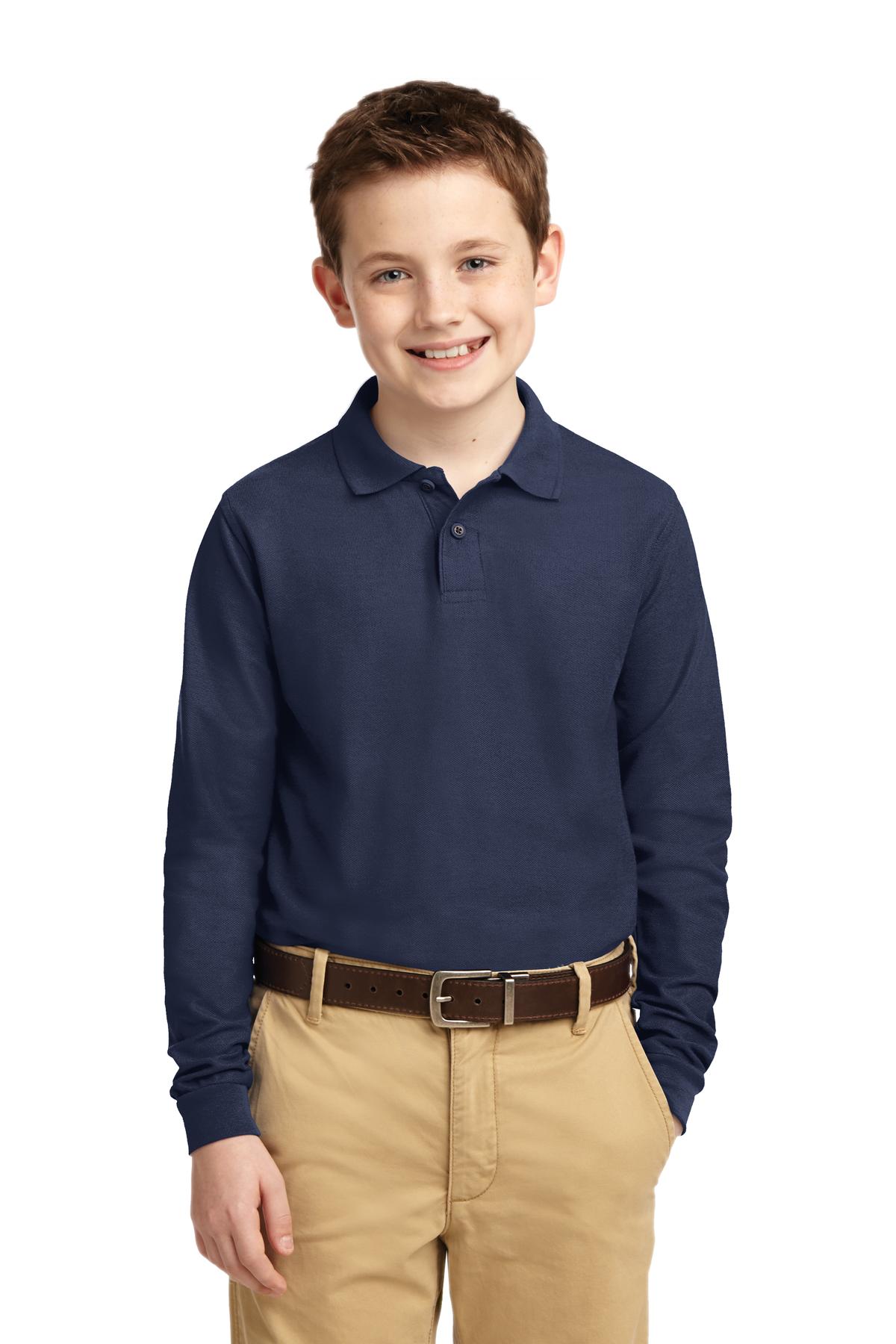 Port Authority- Port Authority® Youth Long Sleeve Silk Touch™ Polo. Y500LS-Medtech- 4