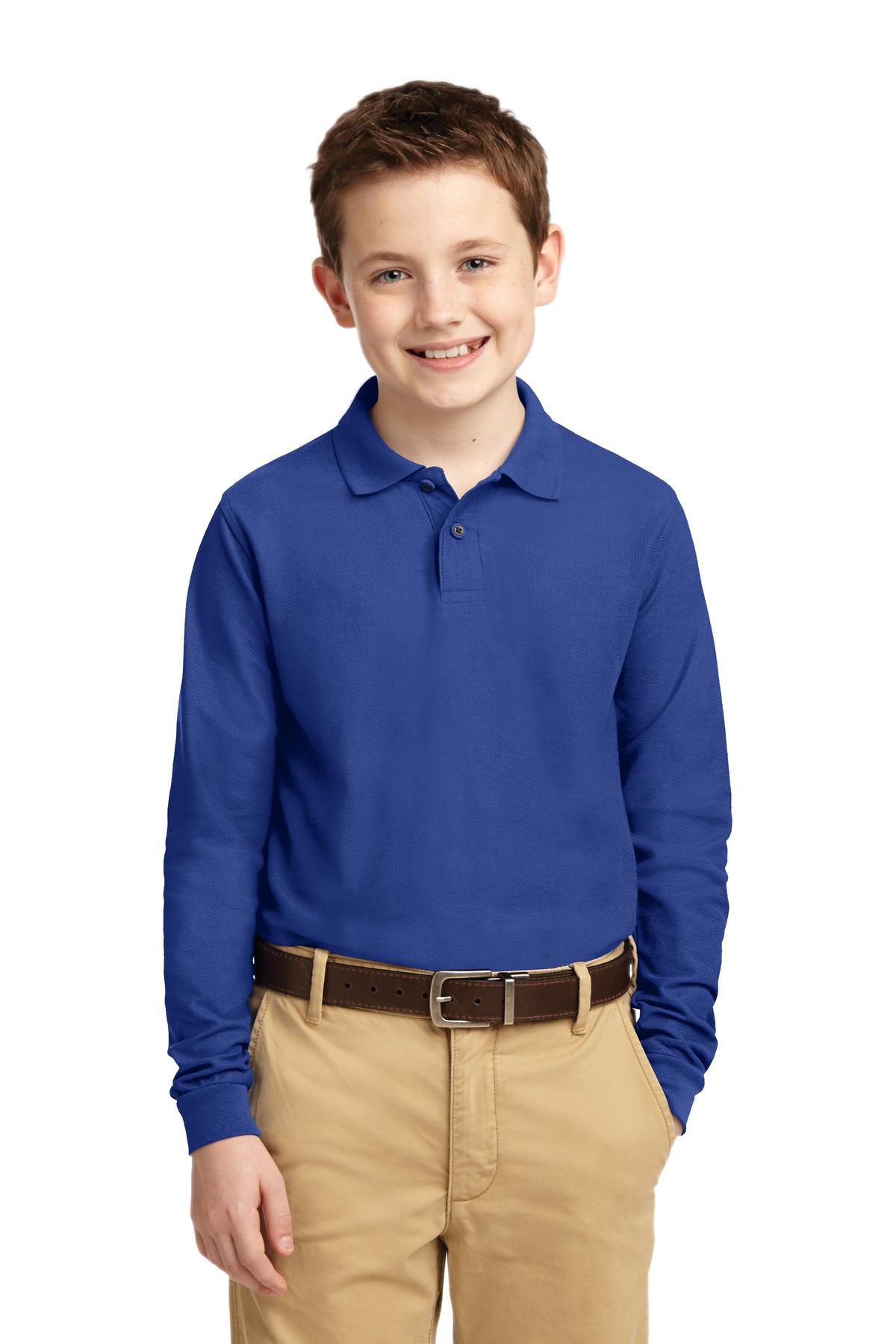 Port Authority- Port Authority® Youth Long Sleeve Silk Touch™ Polo. Y500LS-Medtech- 6