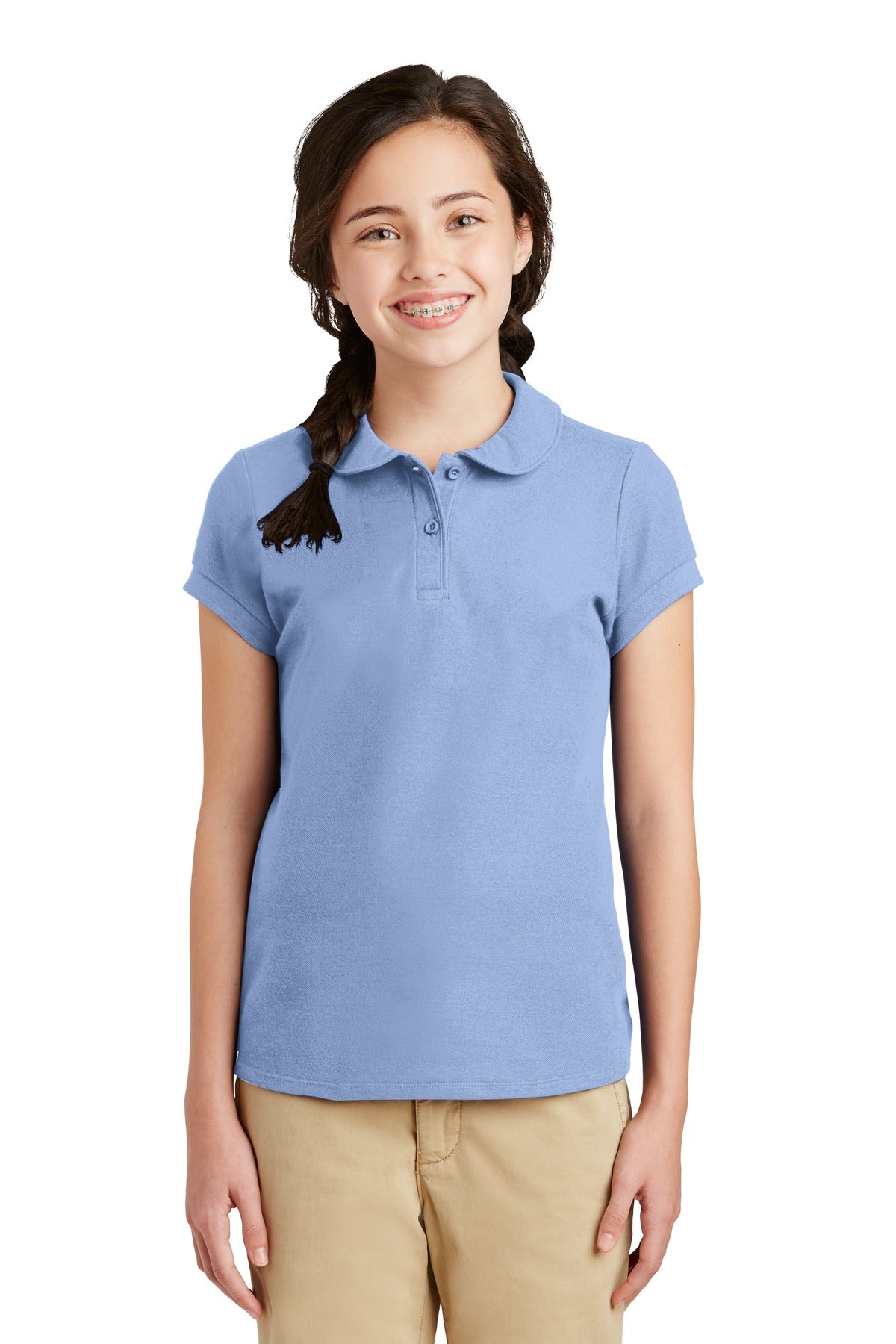 Port Authority- Port Authority® Girls Silk Touch™ Peter Pan Collar Polo. YG503-Medtech- 2