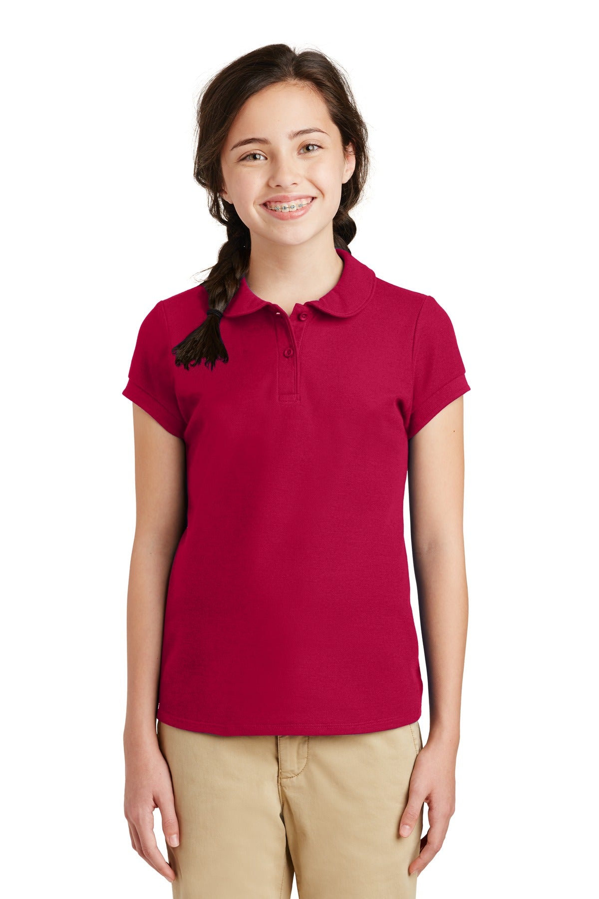 Port Authority- Port Authority® Girls Silk Touch™ Peter Pan Collar Polo. YG503-Medtech- 4