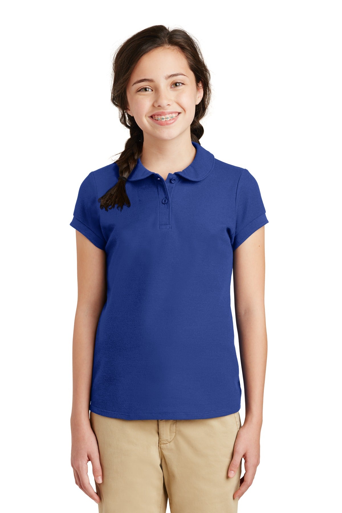 Port Authority- Port Authority® Girls Silk Touch™ Peter Pan Collar Polo. YG503-Medtech- 5