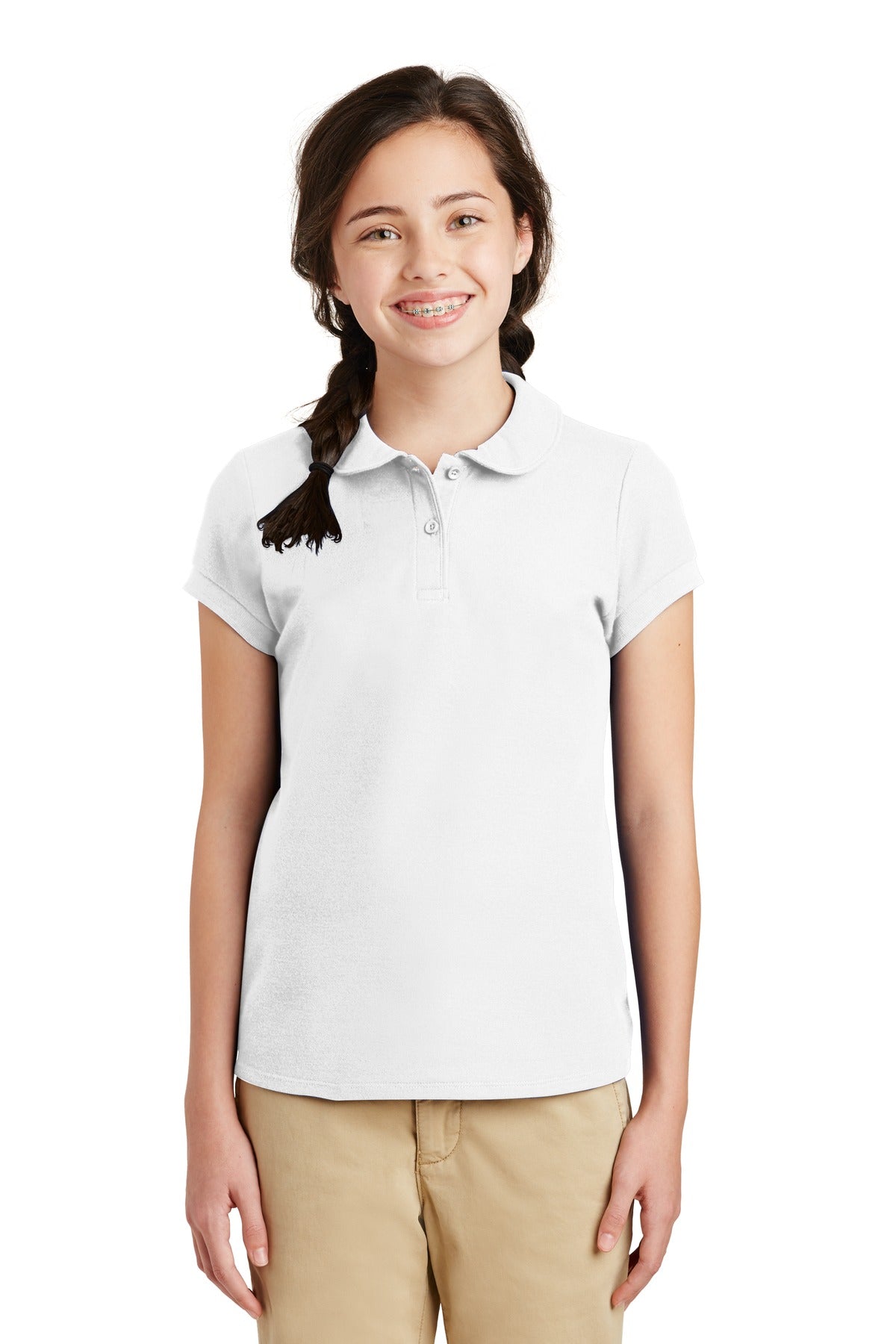 Port Authority- Port Authority® Girls Silk Touch™ Peter Pan Collar Polo. YG503-Medtech- 6