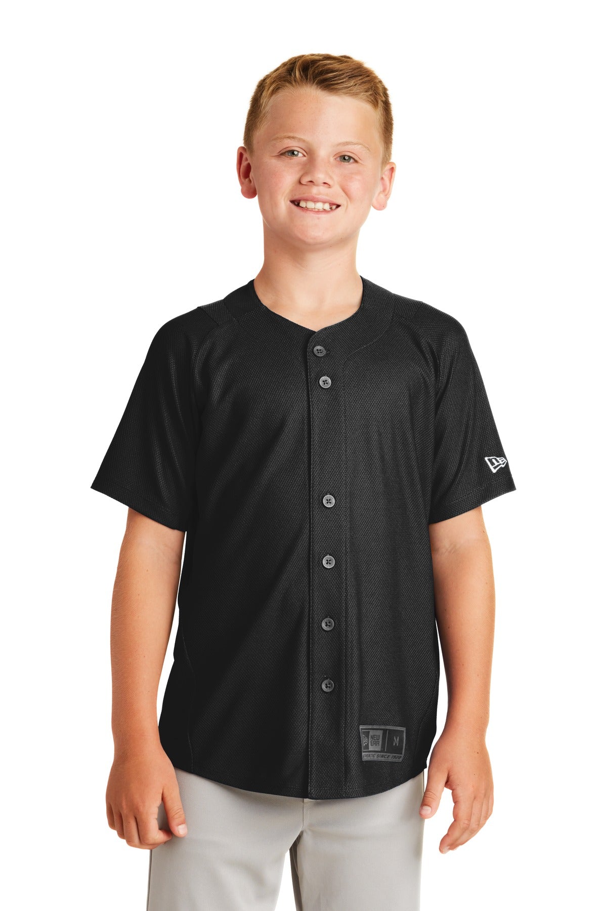 New Era- New Era ® Youth Diamond Era Full-Button Jersey. YNEA220-Medtech- 1